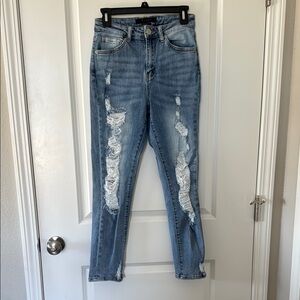 Distressed Blue Jeans for Women